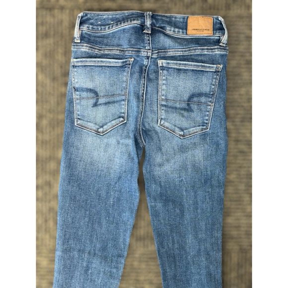 American Eagle Outfitters Womens Sz 0 Stretch Distressed High Rise Jegging Jeans - Picture 3 of 14